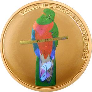 Congo, Democratic Republic of the / One Hundred Francs Gold 2004 Quetzal - reverse photo