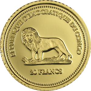Congo, Democratic Republic of the / Twenty Francs Gold 2005 Benedict XVI Cologne - obverse photo