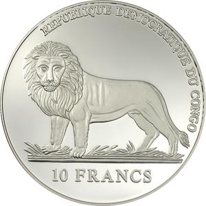 Congo, Democratic Republic of the / Ten Francs Silver 2005 Swiss Guard - Oath - obverse photo