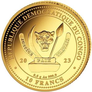 Congo, Democratic Republic of the / Gold Half Gram 2023 King Charles III Coronation - obverse photo
