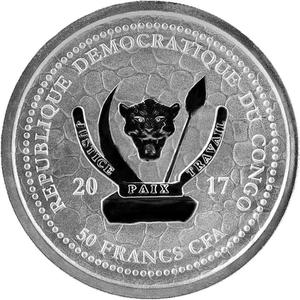 Congo, Democratic Republic of the / Silver Hundred Grams 2017 Water Buffalo - obverse photo