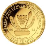 Gold Ounce 2013 Big Five - Rhino: Photo Coin, Congo, Democratic Republic of the, Gold Ounce 2013 Big Five - Rhino / thumbnail