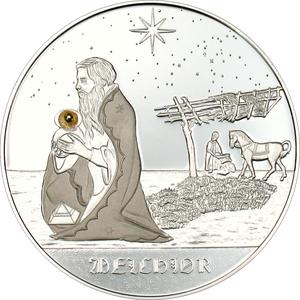Congo, Democratic Republic of the / Ten Dollars Francs Silver 2005 Melchior - reverse photo