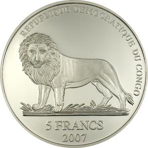 Congo, Democratic Republic of the / Five Francs 2007 Stamp Coin - obverse photo