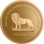 One Hundred Francs Gold 2004 Kingfisher: Photo Coin, Congo, Democratic Republic of the, One Hundred Francs Gold 2004 Kingfisher / thumbnail