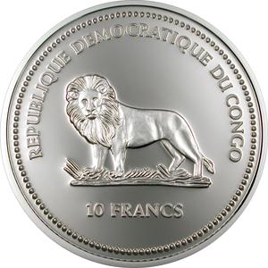 Congo, Democratic Republic of the / Ten Francs Silver 2003 Porcupine - obverse photo