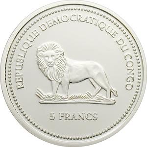 Congo, Democratic Republic of the / Five Francs 2004 Quetzal - obverse photo