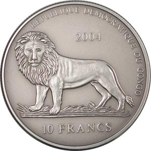 Congo, Democratic Republic of the / Ten Francs Silver 2004 Compass - obverse photo