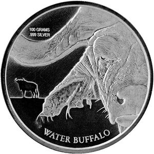 Congo, Democratic Republic of the / Silver Hundred Grams 2017 Water Buffalo - reverse photo