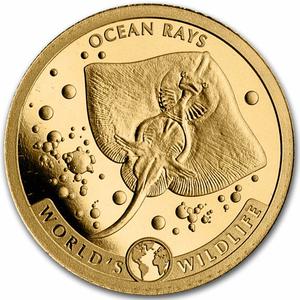 Congo, Democratic Republic of the / Gold Half Gram 2023 World's Wildlife - Ocean Rays - reverse photo