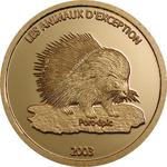 Gold Twenty-fifth Ounce 2003 Porcupine: Photo Coin, Congo, Democratic Republic of the, Gold Twenty-fifth Ounce 2003 Porcupine / thumbnail