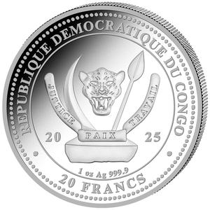 Congo, Democratic Republic of the / Silver Ounce 2025 World's Wildlife - The Lion - obverse photo