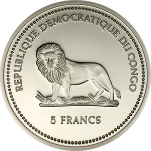 Congo, Democratic Republic of the / Five Francs 2005 Red Fish - obverse photo