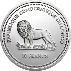 Congo, Democratic Republic of the / Ten Francs Silver 2005 Red Fish - obverse photo