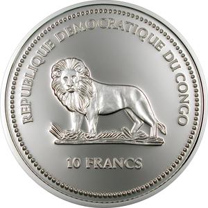 Congo, Democratic Republic of the / Ten Francs Silver 2003 Chameleon - obverse photo