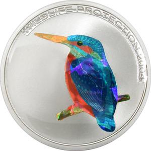 Congo, Democratic Republic of the / Ten Francs Silver 2004 Kingfisher - reverse photo