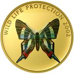 Gold Ounce 2002 Butterfly - Brown: Photo Coin, Congo, Democratic Republic of the, Gold Ounce 2002 Butterfly - Brown / thumbnail