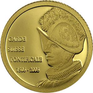 Congo, Democratic Republic of the / Twenty Francs Gold 2005 Swiss Guard - Portrait - reverse photo