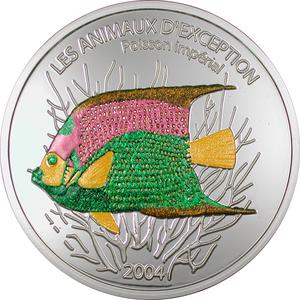 Congo, Democratic Republic of the / Ten Francs Silver 2004 Angelfish - reverse photo