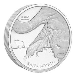 Congo, Democratic Republic of the / Silver One Hundred Grams 2017 Water Buffalo - reverse photo