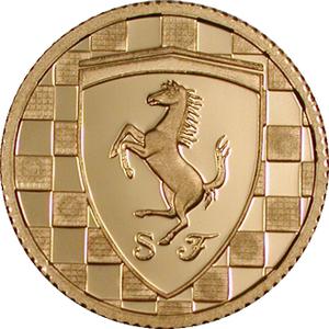 Congo, Democratic Republic of the / Gold Twenty-fifth Ounce 2004 Ferrari - reverse photo