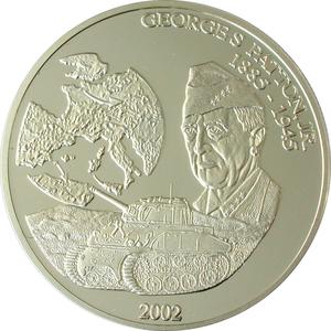 Congo, Democratic Republic of the / Ten Francs Silver 2002 George S Patton - reverse photo