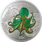 Ten Francs Silver 2004 Octopus: Photo Coin, Congo, Democratic Republic of the, Ten Francs Silver 2004 Octopus / thumbnail
