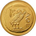 Gold Twenty-fifth Ounce 2003 Owl of Athena: Photo Coin, Congo, Democratic Republic of the, Gold Twenty-fifth Ounce 2003 Owl of Athena / thumbnail