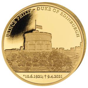 Congo, Democratic Republic of the / Gold Quarter Ounce 2021 Prince Philip - reverse photo