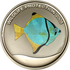Congo, Democratic Republic of the / Five Francs 2005 Green Fish - reverse photo