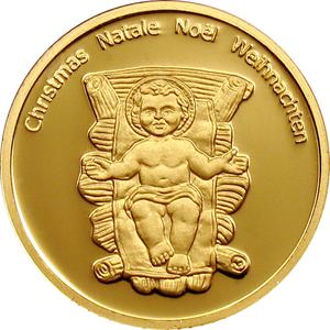 Congo, Democratic Republic of the / Gold Twenty-fifth Ounce - Christmas Coin - reverse photo