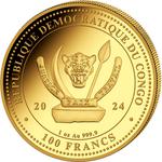Congo, Democratic Republic of the / Gold Ounce 2024 World's Wildlife - The Peregrine Falcon - obverse photo