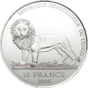 Congo, Democratic Republic of the / Ten Francs Silver 2006 World Trade Center - obverse photo