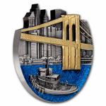 Silver Five Ounces 2022 Brooklyn Bridge: Photo Coin, Congo, Republic of the, Silver Five Ounces 2022 Brooklyn Bridge / thumbnail