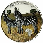 Silver Ounce 2015 Zebra: Photo Coin, Congo, Republic of the, One Ounce Silver 2015 Zebra / thumbnail