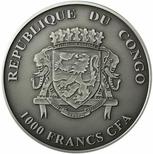 Congo, Republic of the / Silver Ounce 2015 Zebra - obverse photo