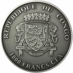 Silver Ounce 2015 Zebra: Photo Coin, Congo, Republic of the, One Ounce Silver 2015 Zebra / thumbnail