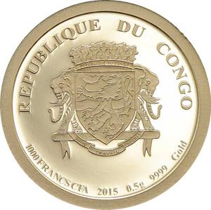 Congo, Republic of the / Gold Half Gram 2015 Big Horned Ram - obverse photo