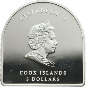 Cook Islands / Five Dollars Silver 2009 Santiago de Compostela - obverse photo