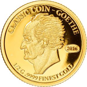 Cook Islands / Gold Half Gram 2016 Goethe - reverse photo