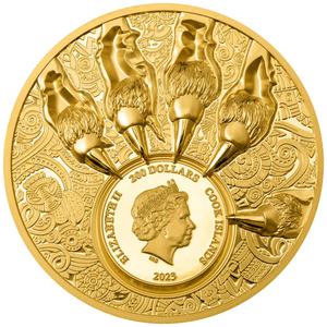 Cook Islands / Gold Ounce 2023 Nature Kings - Lion - reverse photo