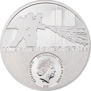 Cook Islands / Platinum Ounce 2021 Real Heroes - Firefighter - obverse photo