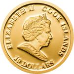 Ten Dollars Gold 2009 40th Anniversary of Apollo 11: Photo Coin, Cook Islands, Ten Dollars Gold 2009 40th Anniversary of Apollo 11 / thumbnail