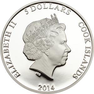 Cook Islands / Five Dollars Silver 2014 Grand Canyon - obverse photo