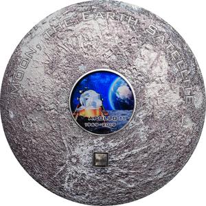 Cook Islands / Silver Three Ounces 2019 Moon - Apollo 11 - reverse photo