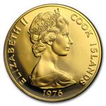 One Hundred Dollars 1976 US Bicentennial: Photo Coin, Cook Islands, One Hundred Dollars 1976 US Bicentennial / thumbnail