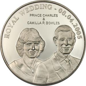 Cook Islands / One Dollar 2005 Royal Wedding - Charles and Camilla - reverse photo