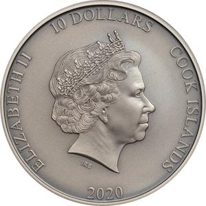 Cook Islands / Silver Two Ounces 2020 Artemis - obverse photo