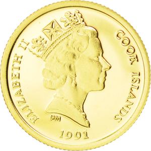 Cook Islands / Twenty-Five Dollars Gold 1991 Panda - obverse photo