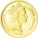 Twenty-Five Dollars Gold 1991 Panda: Photo Coin, Cook Islands, Twenty-Five Dollars Gold 1991 Panda / thumbnail